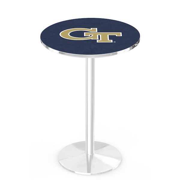 42" Chrome Georgia Tech Pub Table